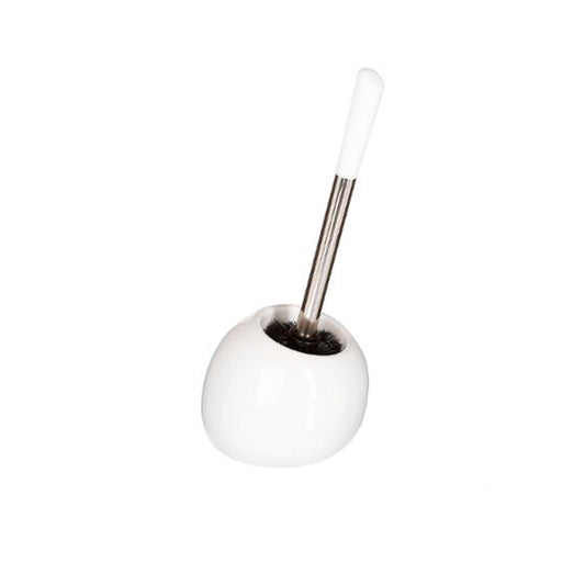 Escova Piaçaba com Suporte Cerâmico Branco