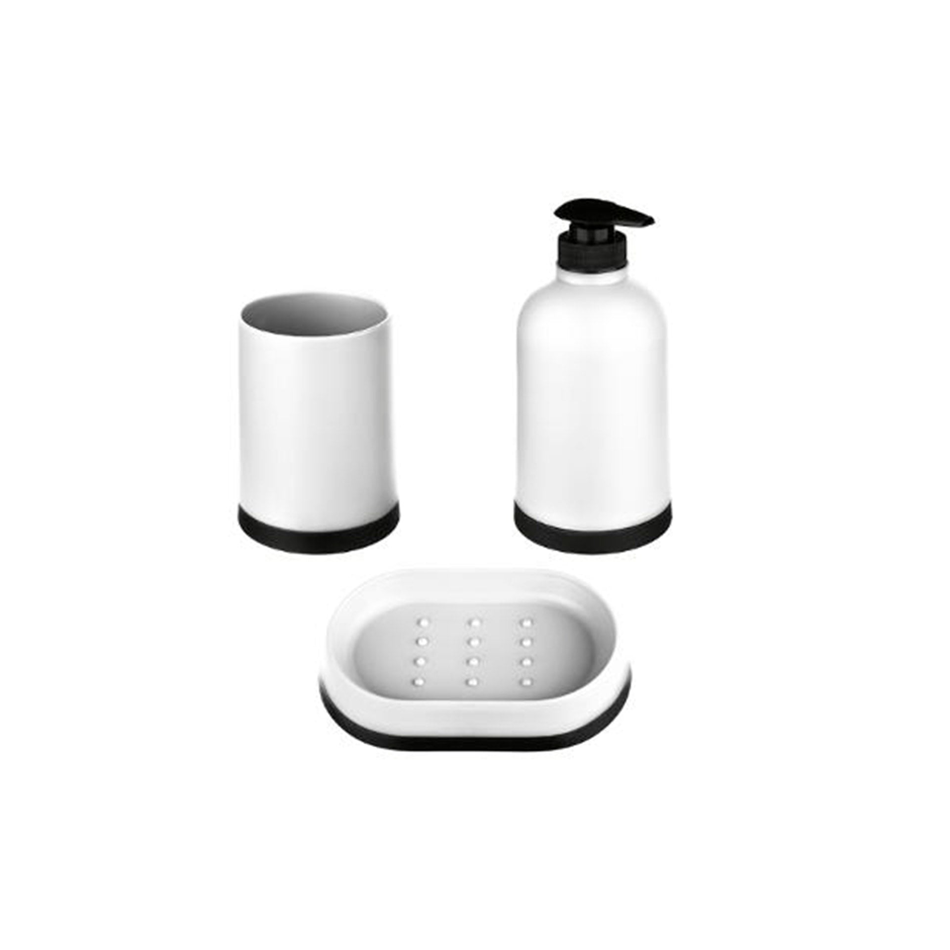 Set 3 Accesorios WC Blanco