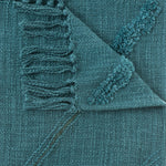 Colcha Cama com Franjas Azul