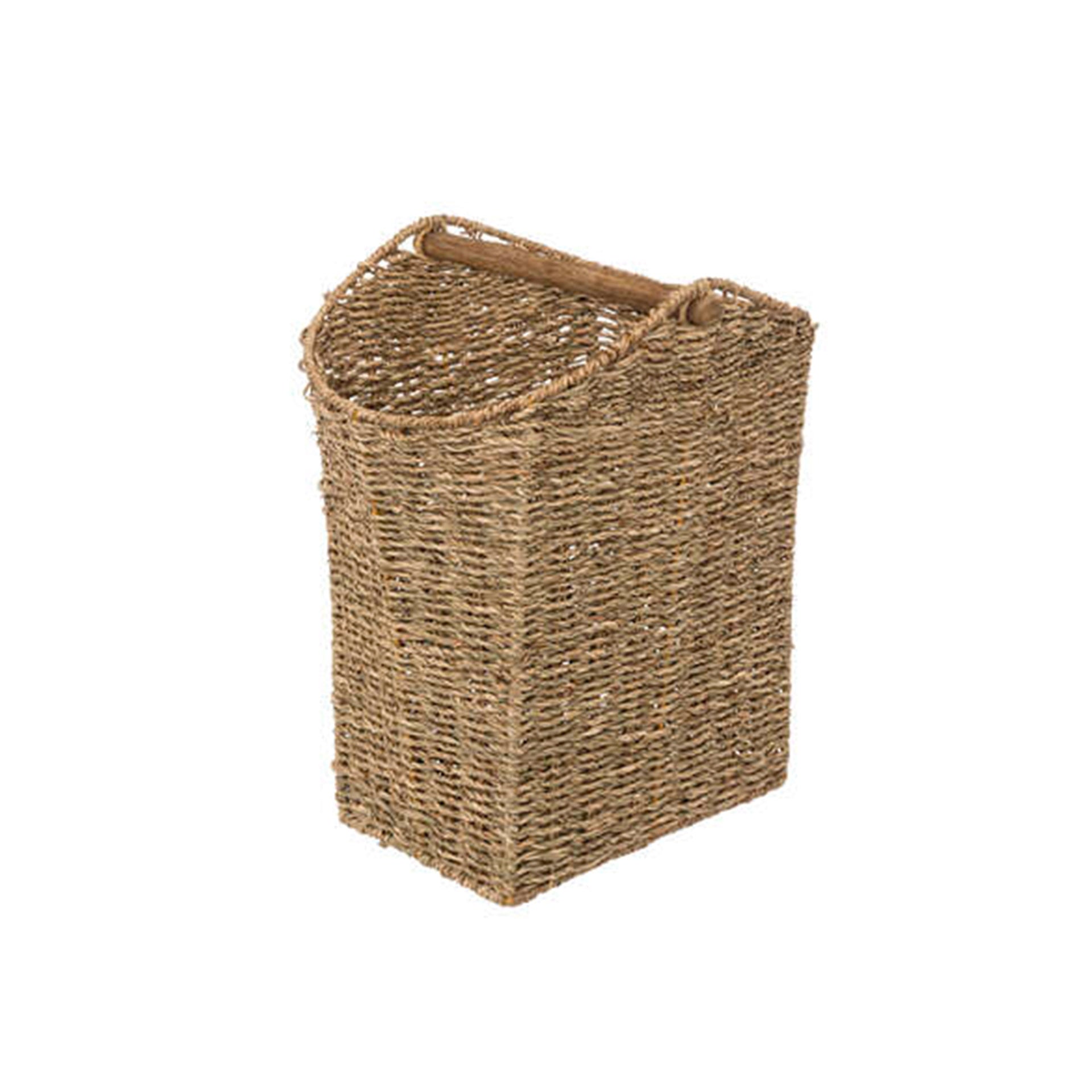 Cesta de inodoro HKH Seagrass con soporte para papel higiénico