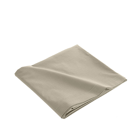 HKH Lençol Liso 1 Pessoa Algodão Bio Taupe