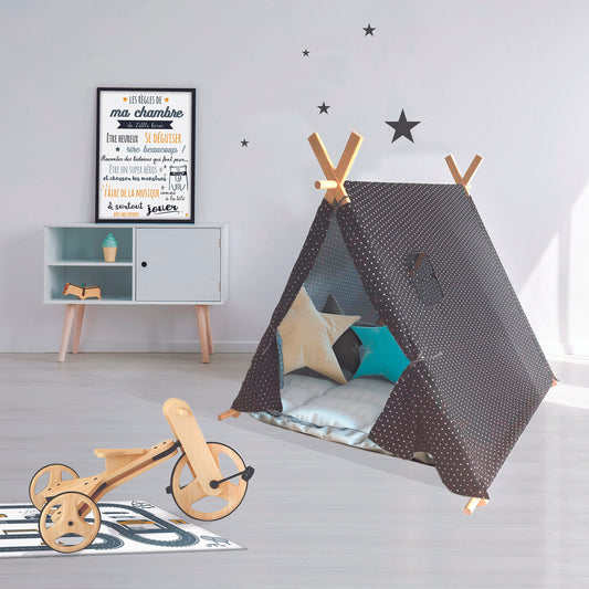 Tenda Infantil Cinza Azulado