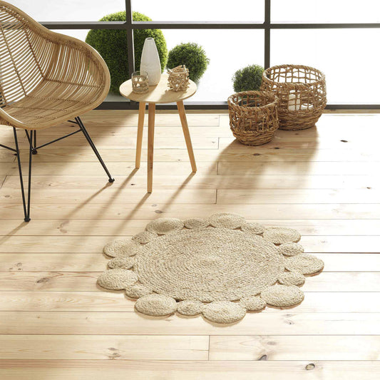 HKH Tapete Redondo Juta Natural Cordou 90 cm