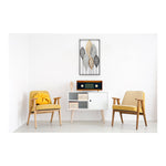 HKH Painel de Parede Decorativo Folhas Metálicas