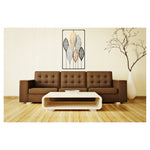 HKH Painel de Parede Decorativo Folhas Metálicas