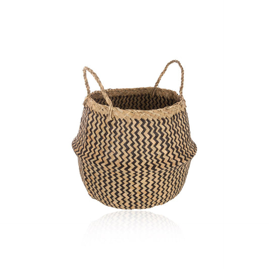 HKH Cesto Decorativo Padrão Natural e Preto