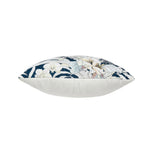 HKH Capa de Almofada Decorativa Quadrada Branca e Azul Tropical