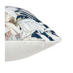 HKH Capa de Almofada Decorativa Quadrada Branca e Azul Tropical