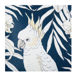 HKH Capa de Almofada Decorativa Quadrada Branca e Azul Tropical