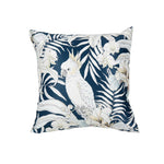 HKH Capa de Almofada Decorativa Quadrada Branca e Azul Tropical