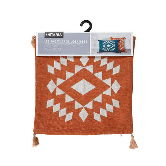 HKH Capa de Almofada Decorativa Quadrada Salmão Losange