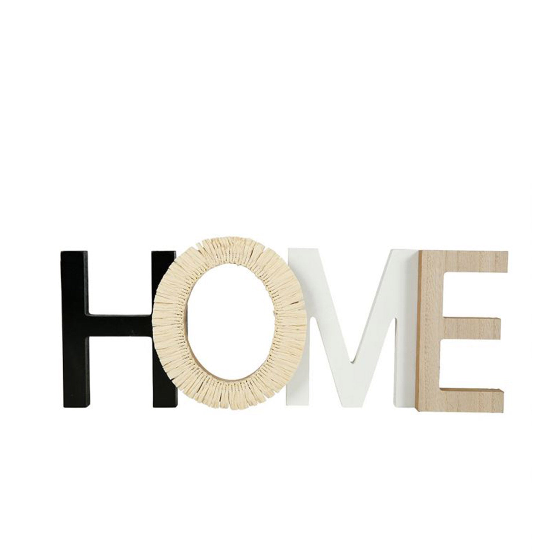 HKH Word Home Decorativo MDF y Rafia