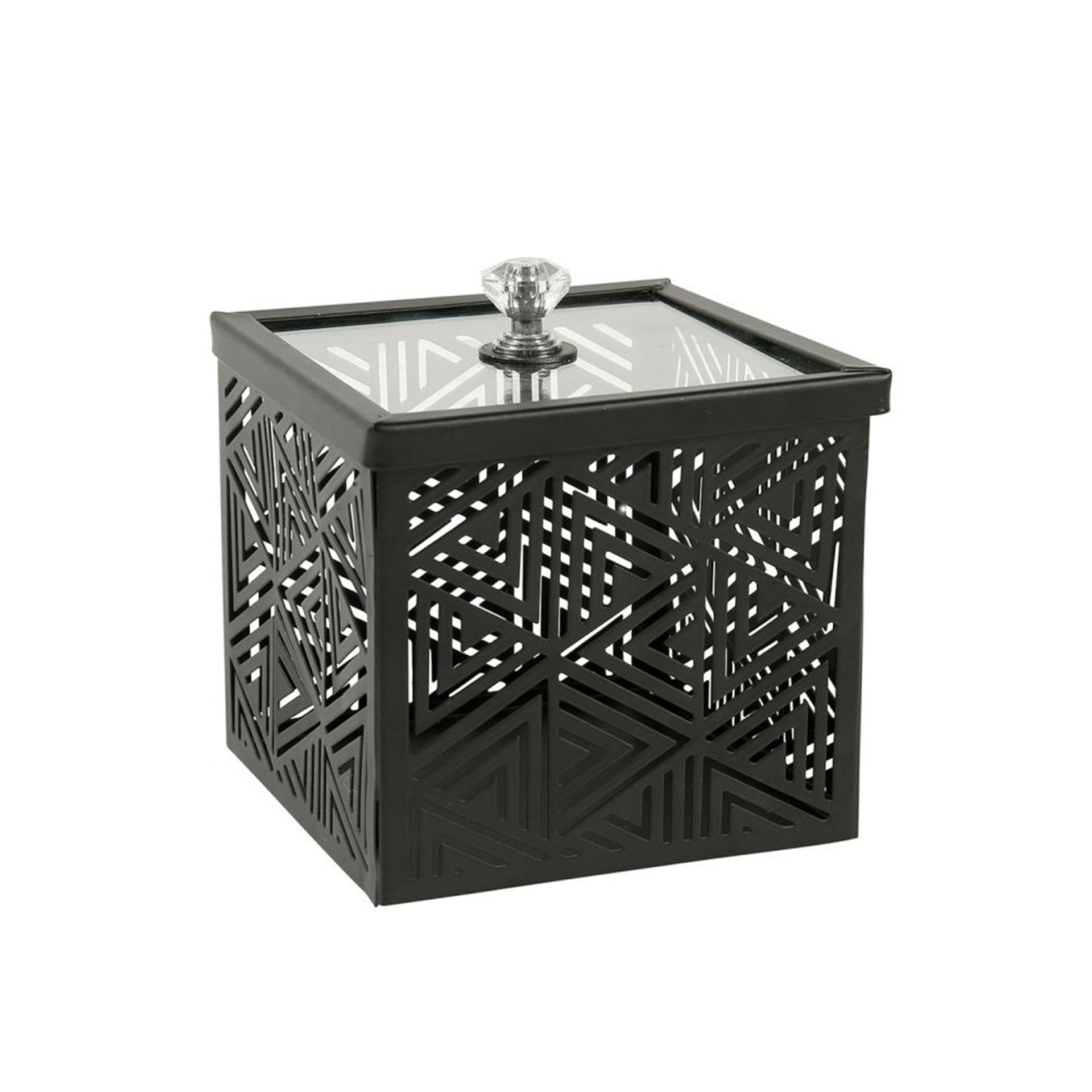 HKH Caja Decorativa Metal Zigzag Negro