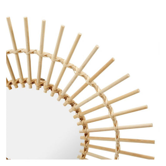 HKH Sun Espejo de pared de mimbre 50 cm