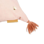HKH Cojín Corazones Oro Rosa con Pompones