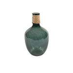 Florero decorativo de vidrio verde HKH
