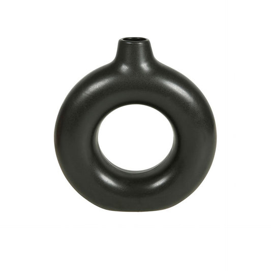 HKH Vaso Cerâmica "Circle" Preto