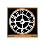 HKH Relógio de Parede Madeira Branca e MDF