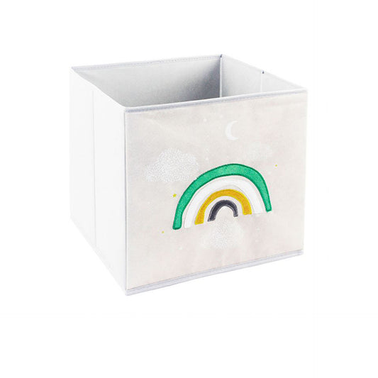 HKH Cubo de Arrumação Infantil Arco-Íris Cinza