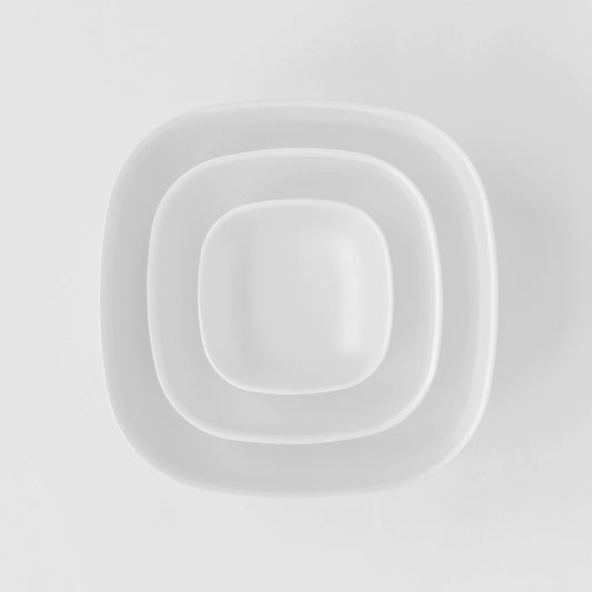Ekobo Prato Servir Bambu Branco - 32 x 32 x 6,5 cm