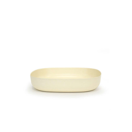 Ekobo Prato Servir Bambu Branco - 32 x 32 x 6,5 cm