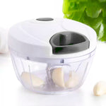 Mini Picadora y Cutter Manual 3 Cuchillas Blanco