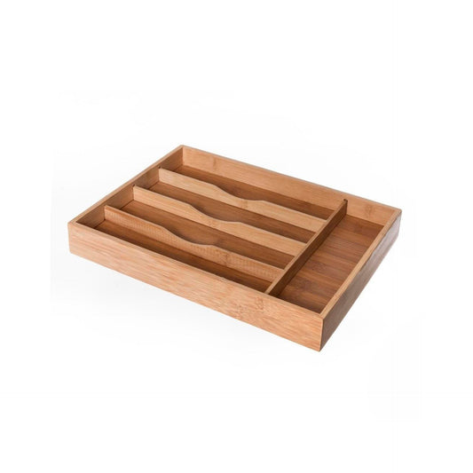 Organizador de Talheres 5 Divisórias Bambu