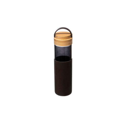 HKH Garrafa em Vidro e Silicone Preta 0,55 L