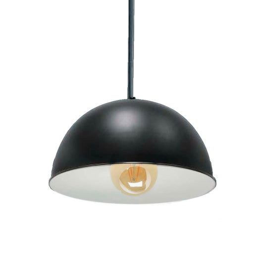 Candeeiro de Teto Preto Interior Branco "Cinema" D40 cm