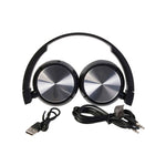 Auscultadores Pretos sem Fios Dobráveis Bluetooth