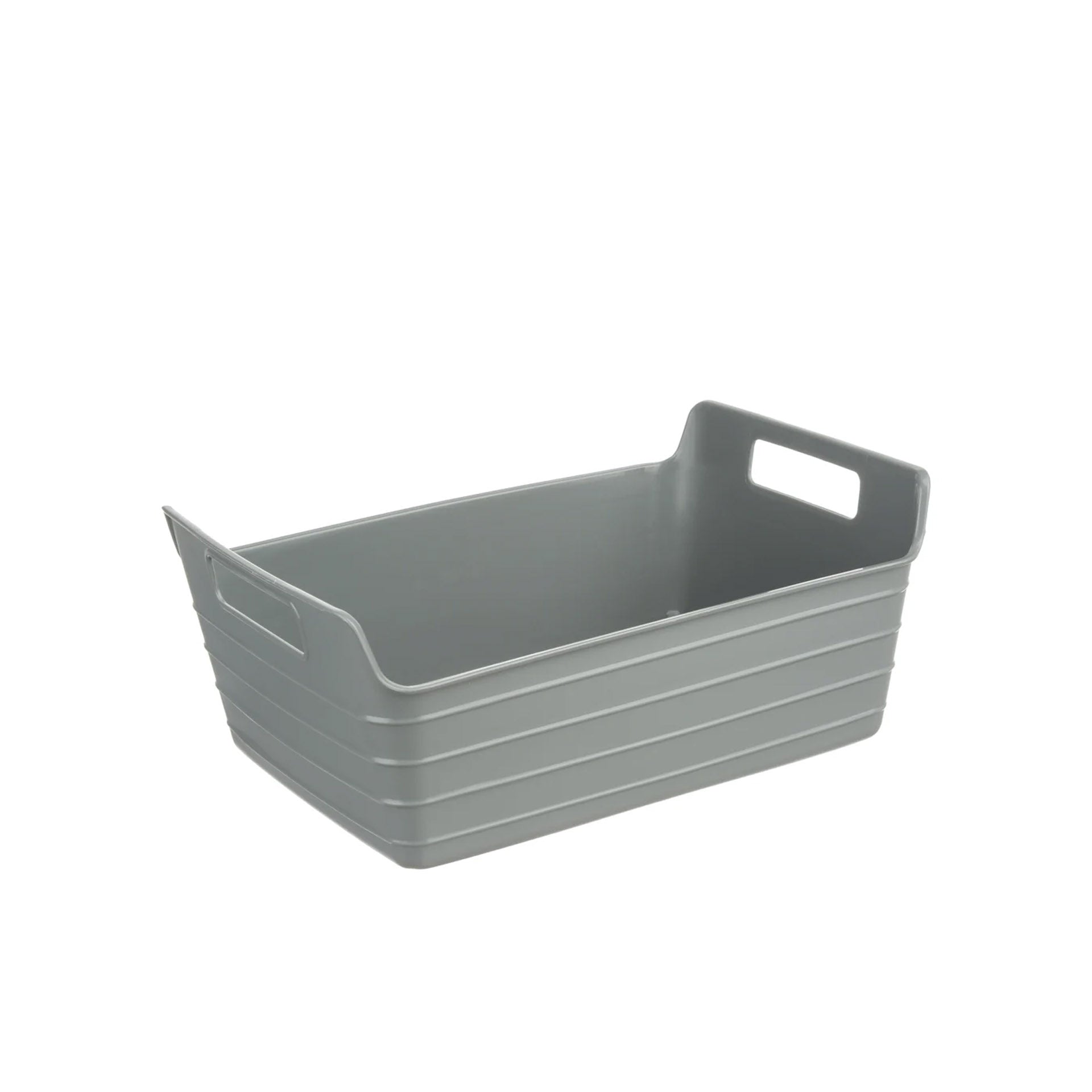 Cesta Multiusos con 2 Asas Gris 28 x 19 x 11,5 cm