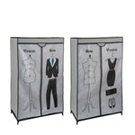 Armário Modular para Vestuário Cinza 87 x 45 x 154 cm