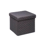 Puff com Arrumação Cinza Escuro 31 x 31 x 30 cm