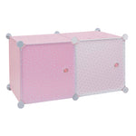 Cubos Modulares de Almacenamiento Blanco/Rosa 2 uds