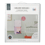 Cubos Modulares de Almacenamiento Blanco/Rosa 2 uds