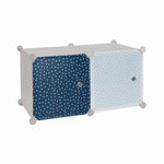 Cubos de Arrumação Modulares Cinza/Azul Marinho 2 un