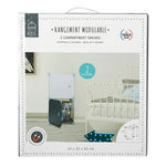 Cubos de Arrumação Modulares Cinza/Azul Marinho 2 un