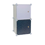 Cubos de Arrumação Modulares Cinza/Azul Marinho 2 un