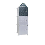 Cubos de Arrumação Modulares Cinza/Azul Marinho 3 un