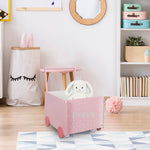 Carrinho de Arrumação Infantil para Quarto Rosa
