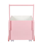 Carrinho de Arrumação Infantil para Quarto Rosa