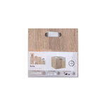 Cubo de almacenamiento de madera natural