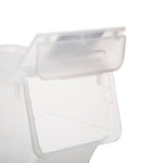 Caja de almacenamiento de apertura frontal transparente de 24 L