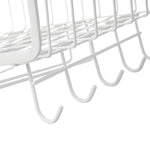 Cesto Cozinha para Prateleira Metal Branco