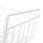 Cesto Cozinha para Prateleira Metal Branco