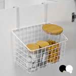 Cesta para Pendurar Porta Metal Preto