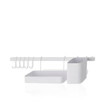 Organizador de cocina de pared de metal blanco