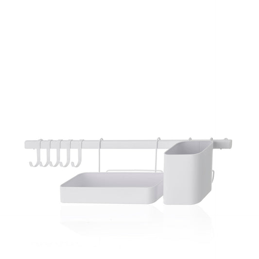 Organizador Cozinha Parede Metal Branco