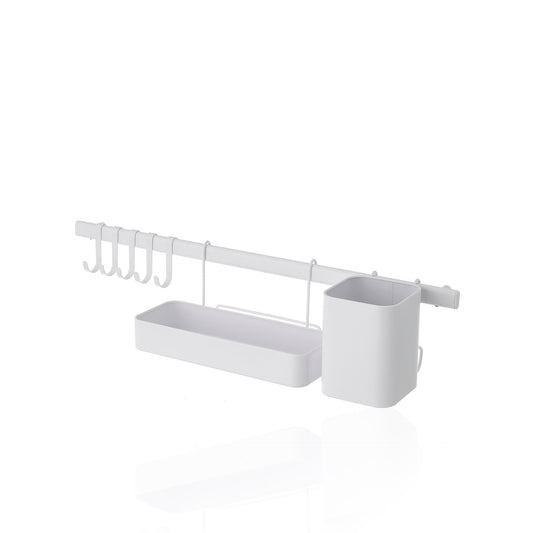Organizador Cozinha Parede Metal Branco