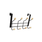 HKH Cabide de Porta Preto 8 Ganchos